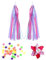 PFLYPF 36 Stück Star Wheel Spoke Decoration, 1 Paar Luftschlangen Rosa und Lila, 1 Stück Windmühle für Kinder, Lenker Quaste, Zubehör für Kinderfahrräder