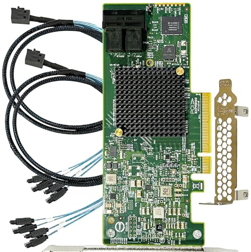 LSI 9300-8i RAID-kontrollkort PCI E 3.0 12 Gbps HBA IT-läge ZFS FreeNAS oRAID expanderare + 2 SFF-8643 SATA-kabel