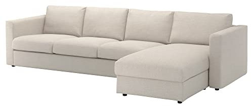 IKEA VIMLE 4-Sitzer-Sofa mit Chaiselongue, Gunnared Beige