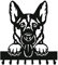 Schlüsselanhänger für die Wand, mit 8 Haken, moderne Wandhalterung, für Eingang, Küche, Geschenkidee, Hausmöbel, Hundeleine (Deutscher Schäferhund)