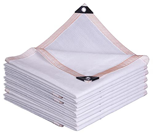 Tela de Sombra protección solar 90% resistente a los rayos UV, Red de Sombra con ojales, para pérgola Patio Jardín Malla Sombreo, 1x2m 2x3m 3x4m 4x4m 4x5m 6x8m Solar Sombra Paño ( Color : Blanco , Siz