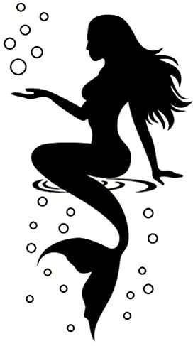 Vepoty Kleine Meerjungfrau Wandtattoo Niedlicher Cartoon Wandaufkleber Abnehmbare DIY Kunstwanddekor Mädchen Schlafzimmer Wanddekoration