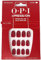 OPI xPRESS/ON Big Apple Red | Faux ongles press-on rouge classique, courts, forme ronde | Avec colle pour ongles | Longue tenue, réutilisables, respectueux des ongles.
