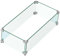 MESIDA 80 x 30 x 15 cm Feuerstelle, Glas-Windschutz, gehärtetes Glas, Feuerstelle, Tischschild, dick und stabil, mit Harter Aluminium-Eckhalterung und Gummifüßen…