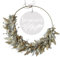 Türkranz Trockenblumen personalisiert mit Metallring – Für Interior-Liebhaber, Hochzeiten & Geburtstage - Dekokranz mit getrockneten Blumen Naturmaterial - Trockenblumenkranz Frühling (Beige Gold)