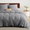 BEDSURE Bettwäsche 200x200 3teilig Grau - Weiche Vorgewaschene ÖKO-TEX Polyester Mikrofaser Bettwäsche-Set, 1 Bettbezug 200x200 cm mit Reißverschluss und 2 Kissenbezüge 80x80 cm