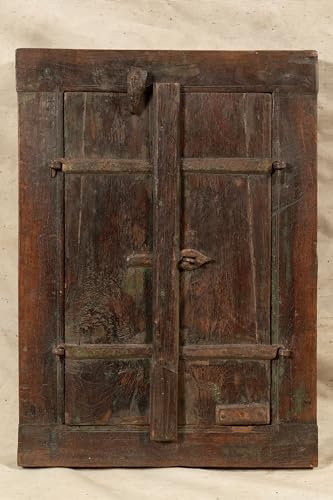 Biscottini Puerta interior ventana 44,5 x 7,5 x 60,5 cm – Puerta de madera – Puertas de interior y exterior – Decoración casa