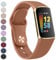 Meliya Kompatibel mit Fitbit Charge 5 Armbändern für Herren und Damen, Sportband, weiches Silikon, wasserdicht, Ersatzband für Fitbit Charge 5 Advanced Fitness Tracker (braun)