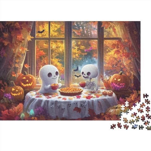 Puzzle Für Erwachsene Kunst Ghosts and Skeletons 300-teiliges Puzzle, Holzpuzzle Für Erwachsene Und Kinder Ab 12 Jahren, Puzzle, Pädagogisches Puzzle, Familienspiel 300pcs (40x28cm)