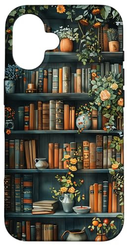 Hülle für iPhone 16 Bücher und Kaffee Vintage Library
