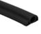 Floor Cable Protector, Heavy Duty Cable Cover Rubber Trunking, 1 Meter Length (D20-black)