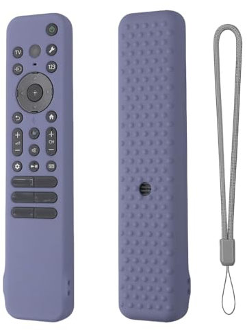 Custodia Protettiva in Silicone per Sony RMF-TX810U/RMF-TX811U/RMF-TX910U Telecomando, Copertura Protettiva del Telecomando Antiurto e Antiscivolo con Cordino (Grigio lavanda)