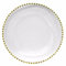 JPXXFM Cena de vajilla de vidrio Platos de cena platos platos de pastel de vajilla (color: oro, tamaño: 27 cm)