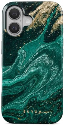 BURGA Handyhülle für iPhone 16 – Unisex Hybrid-Schutzhülle mit stoßdämpfendem TPU & kratzfester Außenschale, erhöhter Displayrand, MagSafe-kompatibel, kabelloses Laden, stylisches Design
