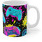 Teecustom Tasse Manette Gamer Mug Céramique 325ml Design Arcade Fluo Pop Cadeau Geek, Gaming & Joueur Rétro