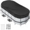 SONGDIQI Bâche de Piscine Rectangulaire avec Piscine Hors Sol, pour Piscine Résistante Au Froid et Aux UV, Anti-poussière(8 * 14ft (244 * 427cm))