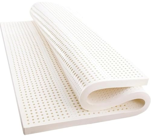 JingNian Latex-Matratzenauflage Naturlatex Topper, Langlebig Und Atmungsaktiv, Weiche Und Feste Unterstützung, Ergonomischer Komfort Für Rücken Und Schultern(10cm,1.2mx1.9m)