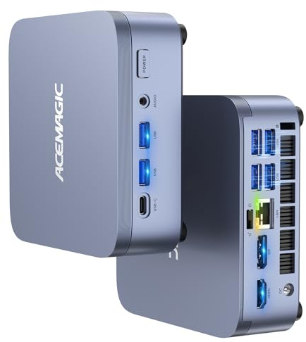 ACEMAGIC Vista Mini V1 Lake-Ν95 Mini PC, 16 Go DDR4 256 Go M.2 SSD W11 Mini Computer(fino a 3,4 GHz)