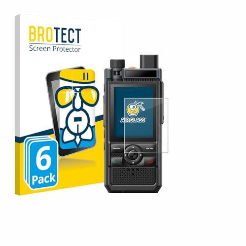 BROTECT Schutzglas für Hytera P50 Pro | 6 Stück Transparenter Displayschutz Made in Germany Schutzfolie Panzer Folie Glas 9H Anti-Fingerprint Einfache Montage Clear