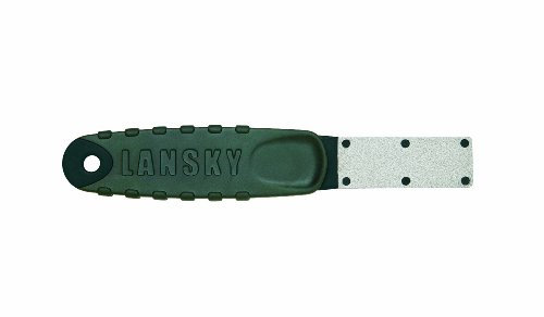 Lansky Diamond Pad Sharpener Ex-Coarse Rubber Over-Molded Handle For Greater Comfort 6 Inch Tool