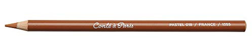 Conté a Paris 2118 Pastellstifte mit hoher Lichtechtheit aus hochwertigen Pigmente für Skizzen und Portraits, Ø Mine 5mm, Ø Stift 8,5mm - Siena Natur