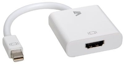 V7 CBL-MH1WHT-5E Adaptateur Mini Display Port vers HDMI pour Apple Blanc