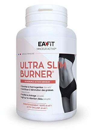 EAFIT MINCEUR - Ultra Slim Burner - Complément Alimentaire Bien Être|Formule Minceur et Anti-Retention d'Eau pour Perte de Poids Naturelle et Sculpture du Corps - Fabriqué en France - 120 gelules