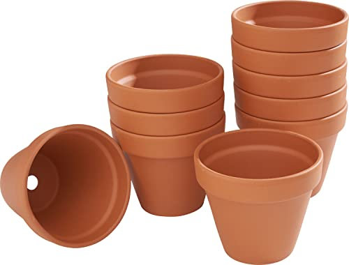 Pot de fleurs VBS pots en terre cuite cache-pots diff. tailles Ø intérieur 10 cm, 10 pc.