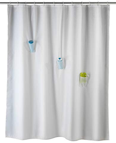WENKO 21274100 Duschvorhang mit 3 x Taschen,Villa, Antisch