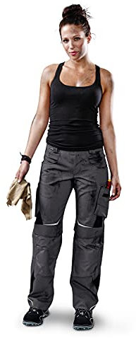 KÜBLER Workwear | Pulsschlag Arbeitsdamenhose HIGH | anthrazit/schwarz | Größe 38