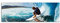 Leinwandbild Panorama Surfer auf der Welle auf Leinwand und Keilrahmen. Beste Qualität, handgefertigt in Deutschland! 90x30cm