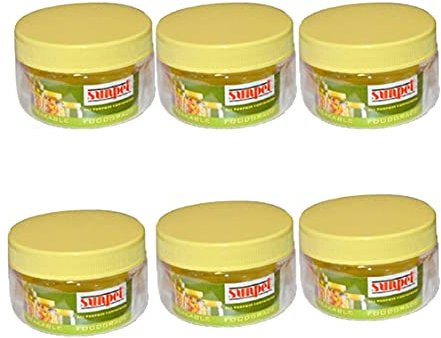 Sunpet J0150 Food Storage Canisters, Plastic, Red, 150 ml, Small, Pack of 6