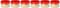 Sunpet J0150 Food Storage Canisters, Plastic, Red, 150 ml, Small, Pack of 6