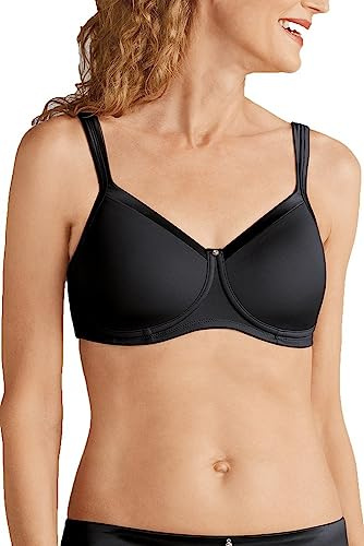 Amoena Damen Lara Satin Pocketed Seamless Wire Free Tshirt Bra BH