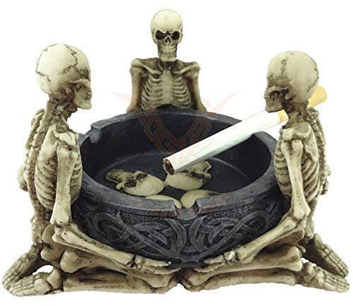 Figuren Shop GmbH Aschenbecher, Weiß, 8 cm x 12 11, Kunststein, Gothisch