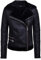 Infinity Leather Schwarze Lammfell-Bikerjacke Aus Lammleder für Damen M