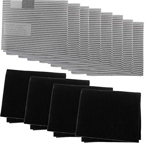 SPARES2GO Cooker Hood Grease Filter Kit for Belling Kitchen Extractor Fan Vent (8 x Grease, 4 x Carbon Filters)