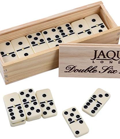 Jaques of London Dominoes Set | Complete D6 Dominoes Game for Adults & Children | Luxury Dominos Set | Traditional Games | Since 1795