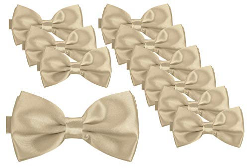 BomGuard Herren Fliege 10 er Set Pack,10 Stück,sandbeige leicht gräulich