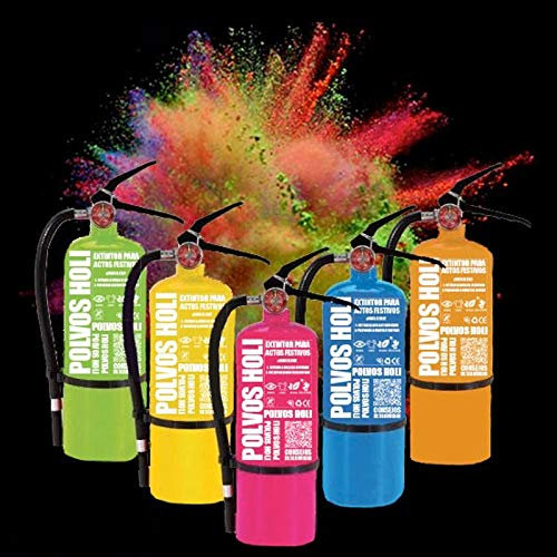 Grupo TodoLuminosos - Extintor Polvos Holi de Colores - 4 KG (Azul)
