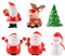 Tomaibaby 12pcs Klein Weihnachtsfiguren Miniatur Weihnachtsmann Schneemann Weihnachtsbaum Rentier Harz Mini Tischdeko Weihnachtesdeko Landschaft Ornament (zufälliger Stil)