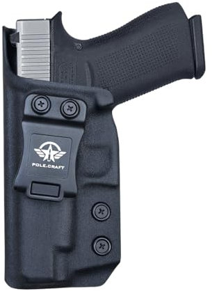 Glock 48 Holster IWB Kydex for Glock 48 Pistol Case Pocket - Innen Bund verdeckt tragen Holster Glock 48 Zubehör Guns Pouch (Black, Left Hand Draw (IWB))
