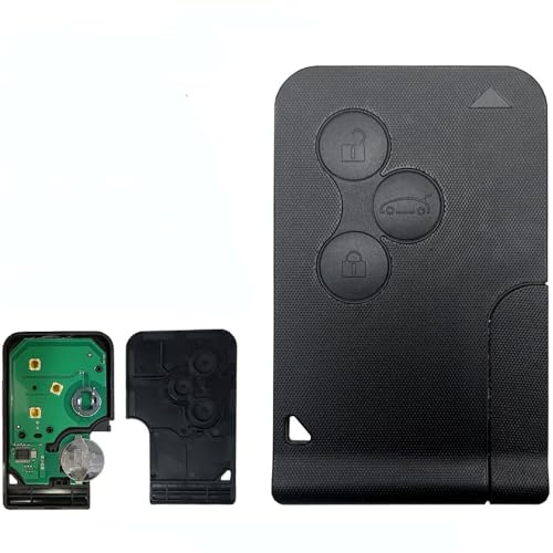 3B Funkschlüssel 433Mhz ID46 PCF7947Chip für Renault Megane 2 3 Scenic Clio | Für Clio, Karten-Fernschlüssel, Ohne Logo, Smart Card Autoschlüssel,3Tasten