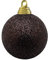 Glitzer Weihnachtskugeln Glimmer Christbaumhänger Braun 10 cm 6 Stück Dekoration