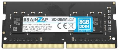 BRAINZAP 8GB DDR4 RAM SO-DIMM PC4-2400T 1Rx8 2400 MHz 1.2V CL17 Notebook Laptop Arbeitsspeicher