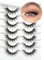Happy Heartbeat 3D Clear Band Wispy Lashes Weiche Faux Mink Wimpern Natürlicher Cat Eye False Eyelashes Kurze Wiederverwendbare Falsche Wimpern 7 Paare(No.219)