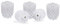 Relaxdays 5 x WC Bürstenkopf, lose Toilettenbürsten, Gewinde 12 mm, Badzubehör, Ersatzbürstenkopf Durchmesser 8 cm, weiß