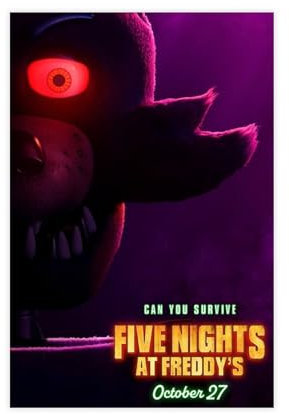 EMIGOS Filmposter Five Nights at Freddy's, Leinwand-Poster, Schlafzimmer, Dekoration, Sport, Landschaft, Büro, Raumdekoration, Geschenk, ungerahmt, 30 x 45 cm