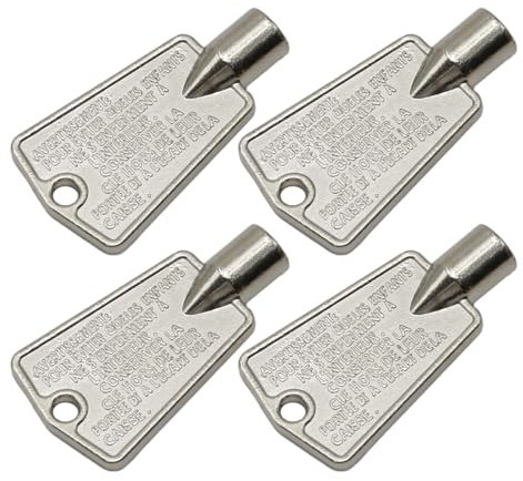 4Pcs 216702900 Metal Freezer Door Key Replacement for Frigidaire Replacement for Kenmore,Replace# AP4071414 AP2113733 AP4301346 PS1991481 6599905 PS2061565 12849