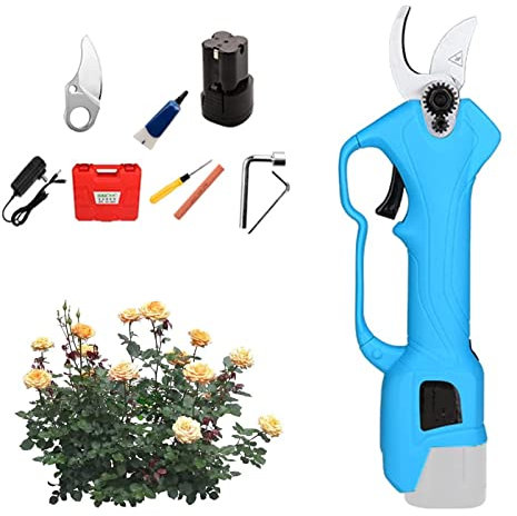 Cesoie elettriche per potatura, potatore professionale a batteria con diametro di taglio 0~25 mm batterie Batteria da 2000 mAh Tempo di lavoro 3-4 ore